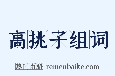 高挑子组词是什么意思的图片